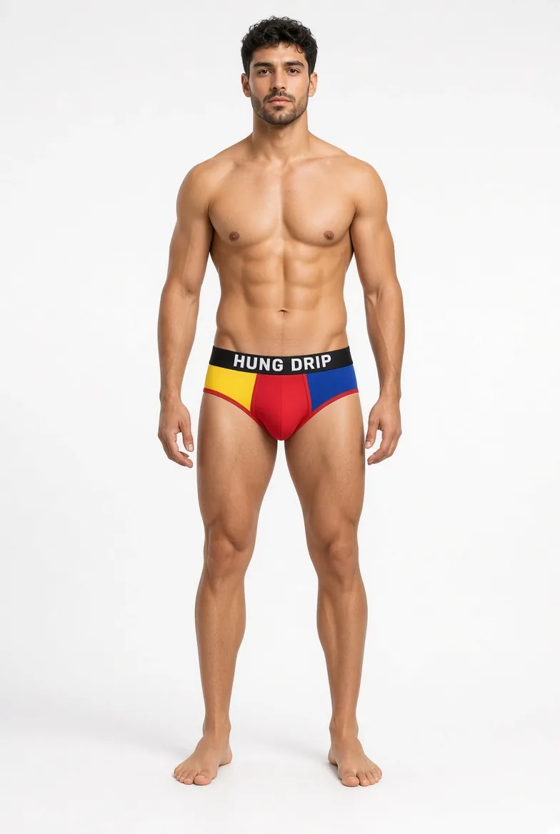 HUNGDRIP brief photographed on a white background